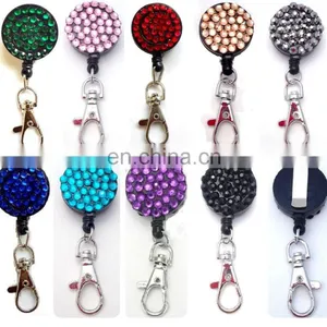 Fashion Bling Bling Rhinstone Studded Retractable Rhinestone Lanyard thumbnail-3