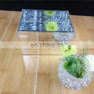 Manufactire in Custom Clear And Silver Mirror Acrylic Rose Flower Box With Cover Romantic Flower Fresh-keeping Box thumbnail-3