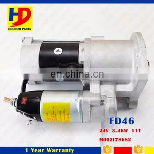 Excavator Standard Size Engine Parts FD46 Engine Starter Motor M002t78682 thumbnail-1