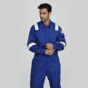 Multi-pocket Men's Offshore Fire Retardant Work Coveralls thumbnail-2