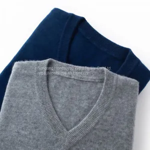 Knitwear Spring Cashmere Vest For Men Mens Sweater Waistcoat thumbnail-1