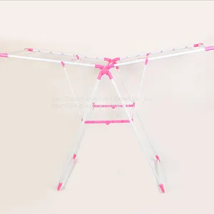 Installation-free Folding Butterfly-shaped Floor Drying Rack Room Built-in Shelf thumbnail-2