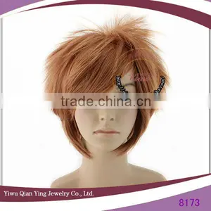 Synthetic Short Brown Cosplay Short Men Wig thumbnail-1
