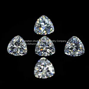 D Color Near Colorless Excellent Cut VVS1 Clarity Trillion Cut Synthetic Loose Moissanite Gemstone thumbnail-1
