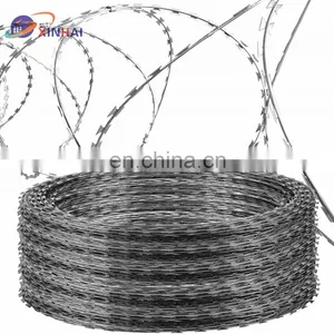 Low Price Galvanized Security Concertina Razor Blade Barbed Wire Single Razor thumbnail-1