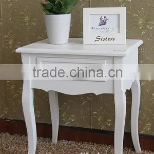 Bedroom Furniture Classic White MDF Bedside Table/cabinet thumbnail-5