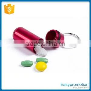 Hot Promotion Aluminum Pill Bottle Keychain Wholesale thumbnail-4
