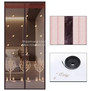 Household Magnetic Hole-Free Door Curtain Summer Magnetic Absorption Soft Door Curtain Partition Curtain Mute Velcro Door Curtain thumbnail-2