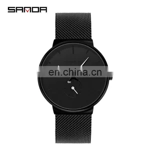 Sanda P1059 New Amazon Men Watch Chronograph Movement Steel Quartz Watches Water Proof thumbnail-1
