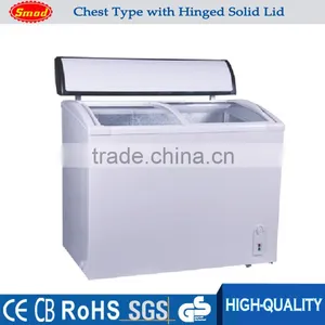 Sliding Curved Glass Door Small Size Display Chest Freezer thumbnail-4