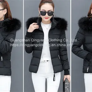 Winter Warm Cotton Padded Jackets Hooded Female Down Jacket Thick Ladies Down Coat Plus Size Puffer Jacket Women thumbnail-1