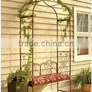 Elegent and Fanshion Wedding Garden Iron Gate Design With a Bench thumbnail-1