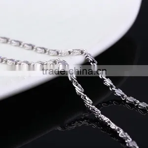 New Arrivals Funky Flat Wristed Chain Rhodium Plated Fashion Necklace Jewellery thumbnail-3