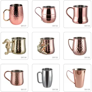 Copper Moscow Mule Mugs 100% Copper Made or Stainless Steel Made All Shapes and Kinds Licor Using Items thumbnail-3