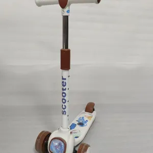 Children's Scooters Children's 3-wheel Music Glowing Folding Toys, Outdoor Sliding Sports, Boys and Girls Kids Kick thumbnail-1
