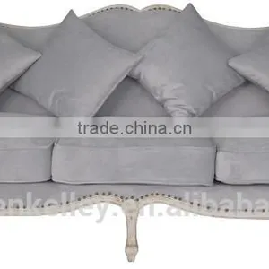2015 Hot Sales Antiqued Finish Fabric Sofa Leather Sofa Living Room Furniture thumbnail-1