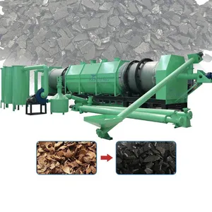Continuous Rice Husk Coconut Shell Crushing Charcoal Making Carbonizing Line EPC Project thumbnail-1