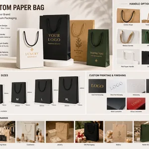 Custom Printed Paper Shopping Bag Luxury Gift Packaging Bag thumbnail-2