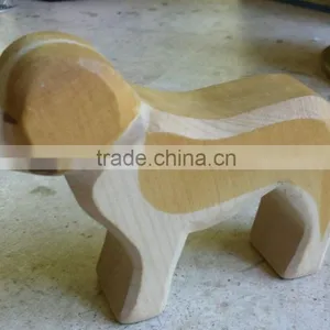 Hand Painted Waldorf Inspired Wooden Toy Dog Quality Choice thumbnail-1