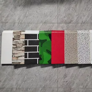 Construction Materials Insulated Wood Grain Wall Panels Polyurethane Pu Sandwich Panel Sandwich Wall Panels thumbnail-4