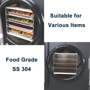High Efficiency 4 Trays Commercial Vacuum Freeze Dryer Lyophilizer Machine for Small Business Food Preservation 4KG Capacity thumbnail-5