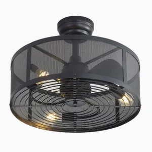 Waterproof American-style Vintage Fan Light/DC Variable Frequency Fan Light, （Wechat:13510231336） thumbnail-1