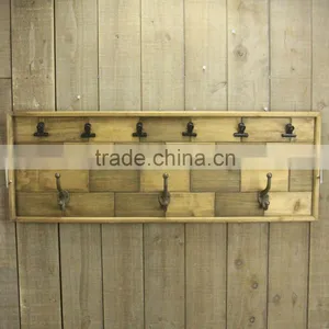 Fashionable Creative Rural Natural Wooden Wall Art Decor With Clips & Hooks thumbnail-2