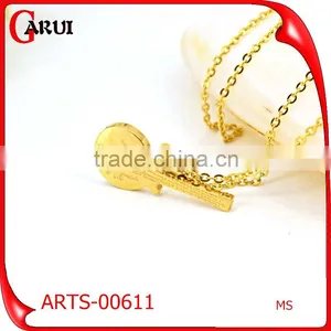 Stainless Steel Gold Necklace Designs in 10 Grams Guitar Pendant Necklace Supplier's Choice thumbnail-1
