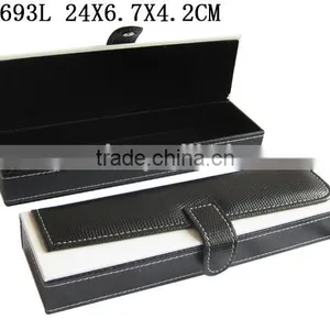 Fashion PU Leather Paper Watch Box With Black Velvet Insert Manufacturers China P1693W thumbnail-4