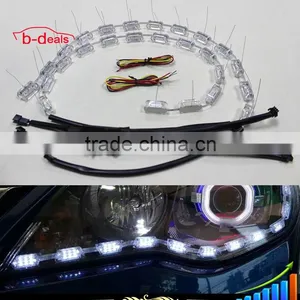 12v 24v White & Amber Drl Led Daytime Running Light With Turning Signal thumbnail-3
