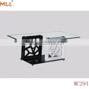 Cheap Clear Tempered Glass Top Coffee Table thumbnail-1