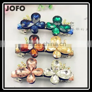 Women Girls Bridal Wedding Crystal Rhinestone Diamante Flower Hair Clip Apparel Accessories Headwear Hair Pin thumbnail-1