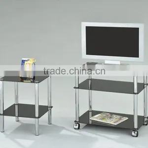 Metal Black Tempered Glass Display Shelf thumbnail-1