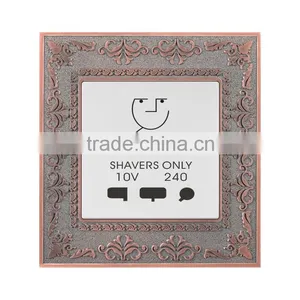 2015 New Design High Quality Wholesale Dedicated Hotel/home Zinc Material Shaver Socket thumbnail-2