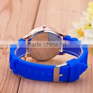 GENEVA 6 Diamond Watches Women 8 Color Silicone Strap Watch Fashion Quartz Wristwatches for Ladies Montre Femme thumbnail-6