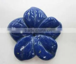 Lapis Lazuli Flower Pendant for Necklace Gemstone Carving thumbnail-3