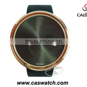 Empty Big Face Brand Watch With Elegant Style pu Leather Strap thumbnail-1