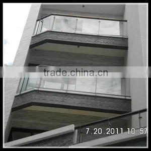 Balcony Glass Railing With Frame thumbnail-1