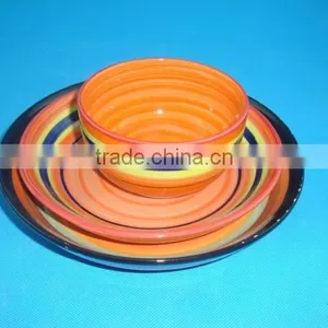 Round Hand Painted Porcelain Dinner Set, Wholesale Fine Porcelain Dinner Set thumbnail-2
