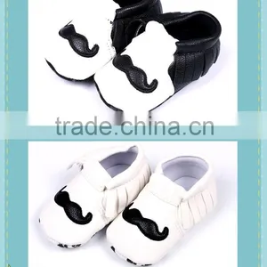White&black Beard Kids Shoes ,toddler Infant Soft Shoes Moccasins Wholesale thumbnail-1