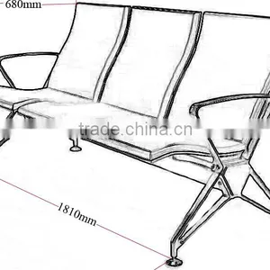 SJ9090 Hot Sale Salon Waiting Chair thumbnail-6
