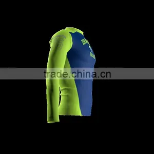 Polyester Spandex Long Sleeves Dragoons Compression Shirt/Rash Guard With Club Logo Player Name and Numbers at Sleeves thumbnail-3