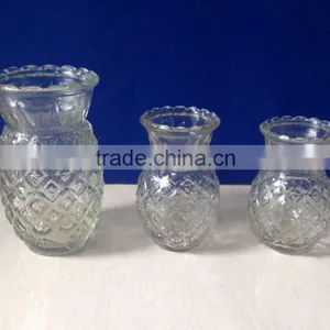 Pineapple Shape Glass Candle Holders thumbnail-2