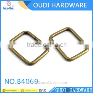 Metal Rectangle Buckles Finished in Antique Brushed Brass Decorative in Bag Strap thumbnail-1