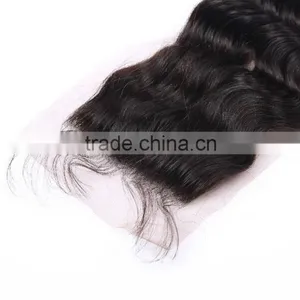 7a Peruvian Deep Wave Closure 4*4 Deep Curly Peruvian Virgin Hair Closure Cheap Wet And Wavy Human Hair Closure Piece thumbnail-1