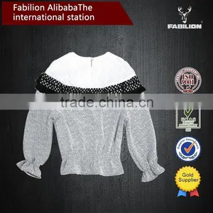 Hit Color Lace Cuff Designs Adies Office Wear thumbnail-1