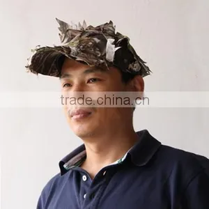 3-D Leaf Camo Camouflage Hat Hunting Cap Peaked Sun Hat thumbnail-1