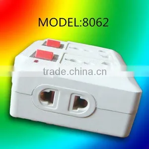 3 Socket Adapter Plug Outlet Single-Tap Wall Tap Electrical Multi Use Home Organization Office thumbnail-1