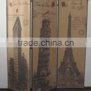 Antique Handmade Folding Screen Room Divider thumbnail-1