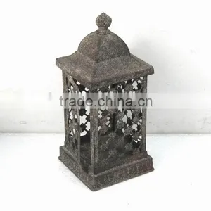 090230MC-square Engraved Metal Candle Lantern thumbnail-1